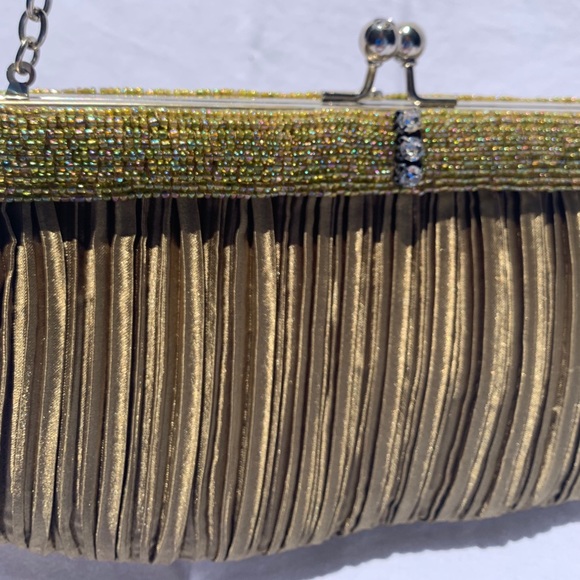 Green Silk/Beaded Evening Bag - Picture 4 of 4